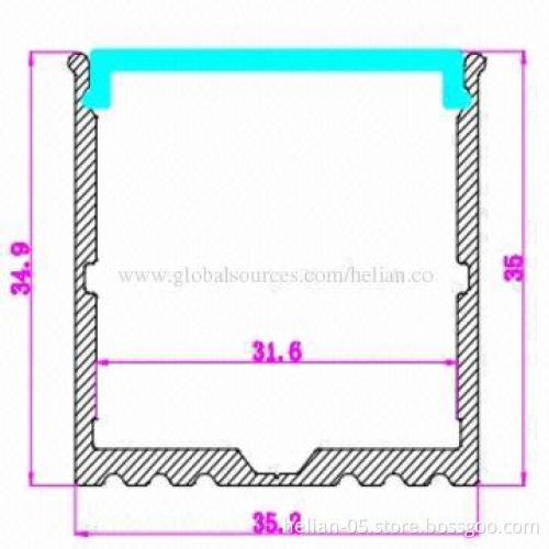 New Hot/High Power Recessed Square Aluminum LED Profile